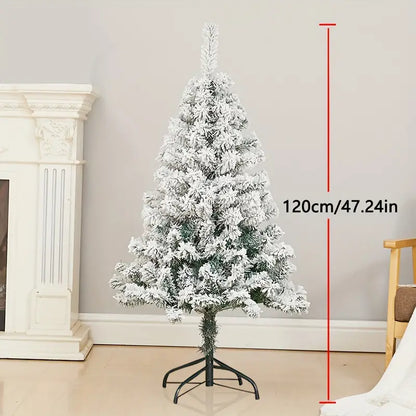 Premium Flocked Artificial Christmas Tree, 180cm/70.87 Inch Festive Holiday Decoration, Plastic Snow-Covered Spruce, Durable Non-Lit Xmas Decor for Home and Commercial Settings, Easy Assembly, Electricity-Free Use