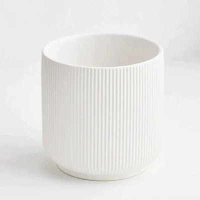 Ribbed Ceramic Pot 12cm