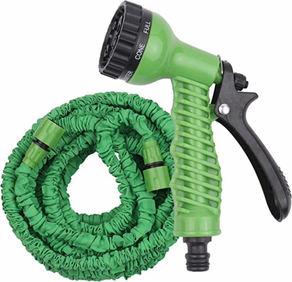 EXPANDABLE GARDEN HOSE LEAK-PROOF EXPANDABLE HOSE HIGH PRESSURE TELESCOPIC WATERING PIPE MAGIC FLEXIBLE WATER HOSE WITH 7 FUNCTION SPRAY NOZZLE FOR CAR WASHING GARDEN WATERING