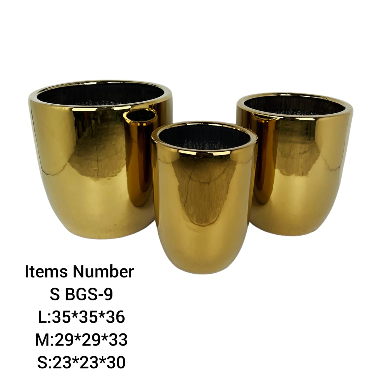 Golden Ceramic Pots Combo Set