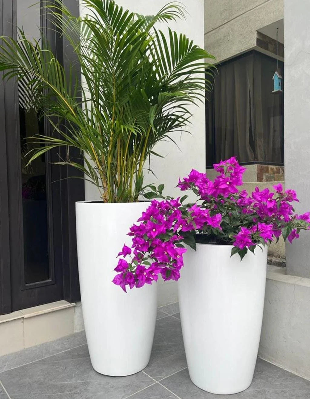 Premium Outdoor Bundle in White Ceramic Pots