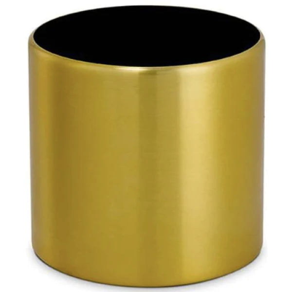 Stainless Steel Gold Finish, Classic Cylinder Pot