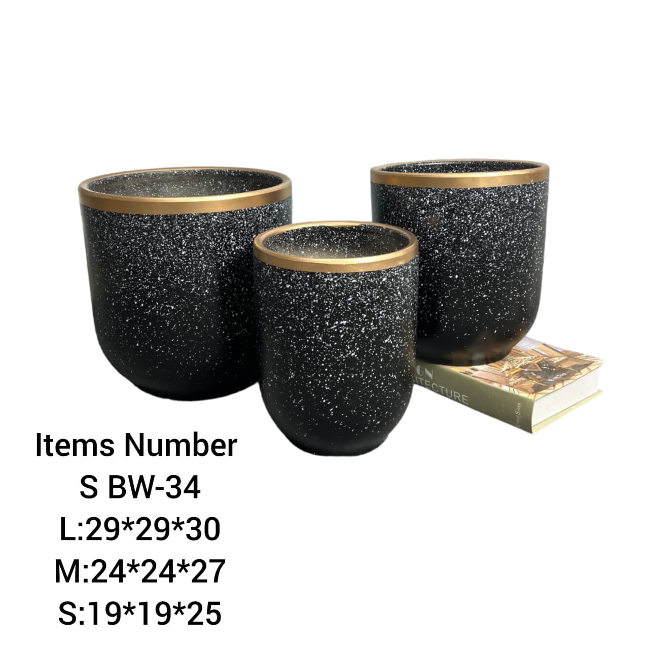 Golden Ceramic Pots Combo Set BW-34