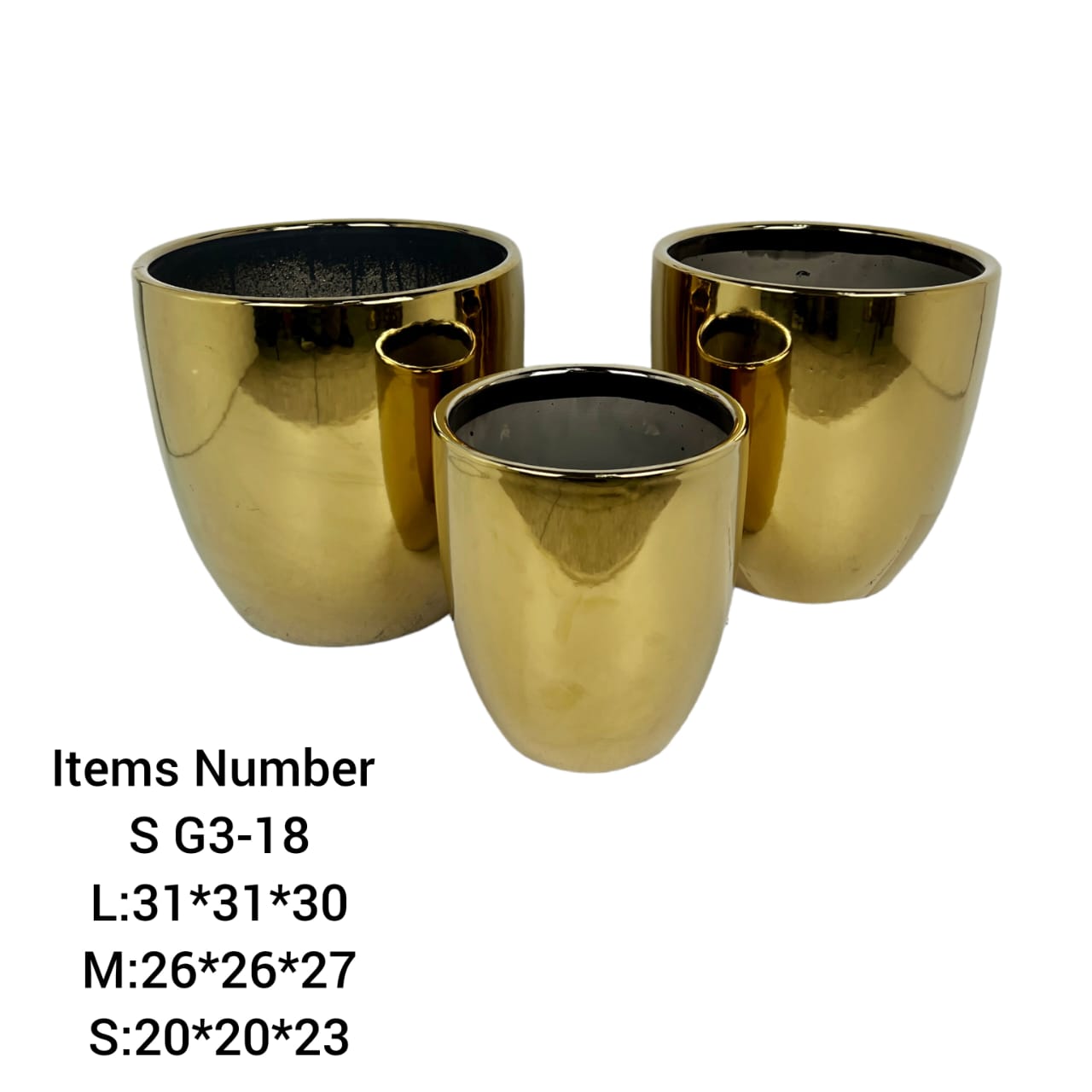 Golden Ceramic Pots Combo Set G3-18