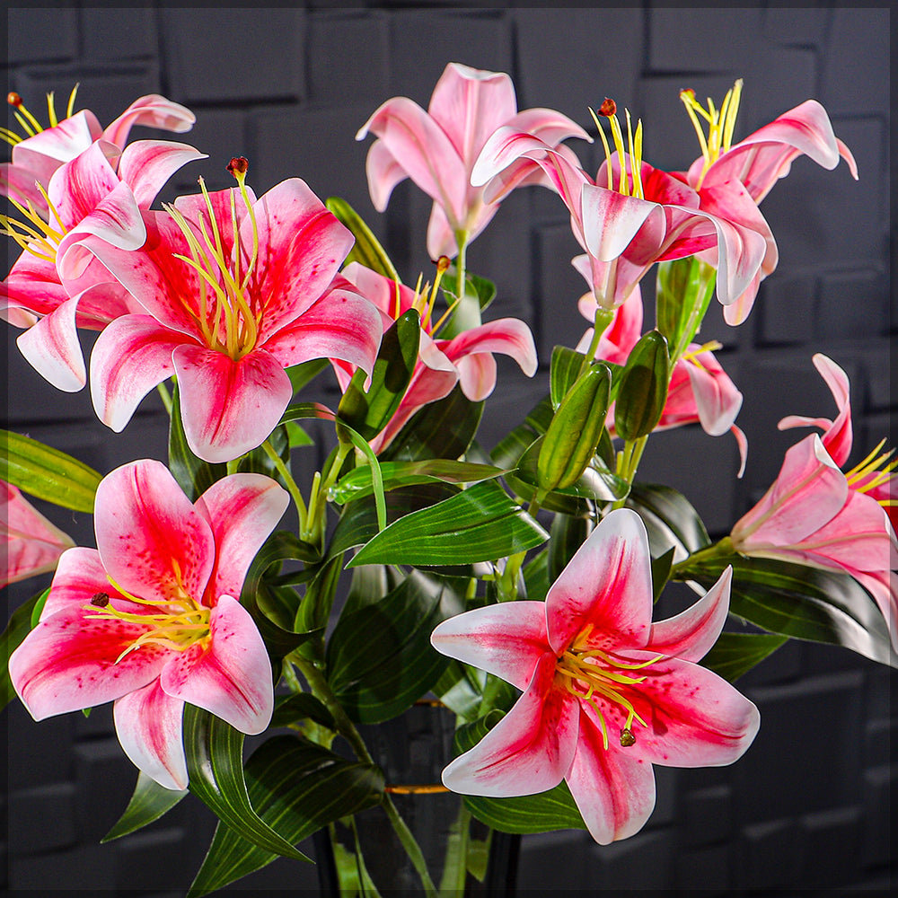 2pcs Nearly Natural Lily Flowers Small