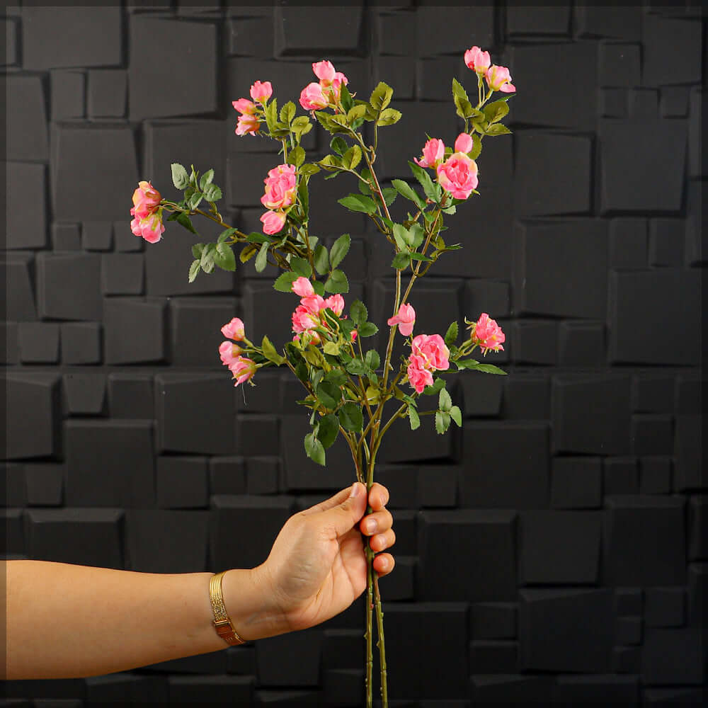 2pcs Artificial Mini Rose Flower Stem