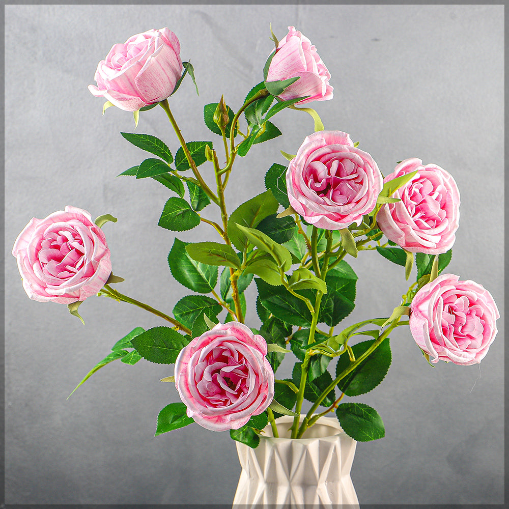 Artificial 4heads Rose Flower Stem