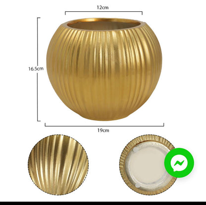 Modern Gold Ceramic Vase Flower-SQ478G